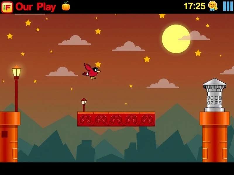 Diagram showing AI neural network learning Flappy Bird