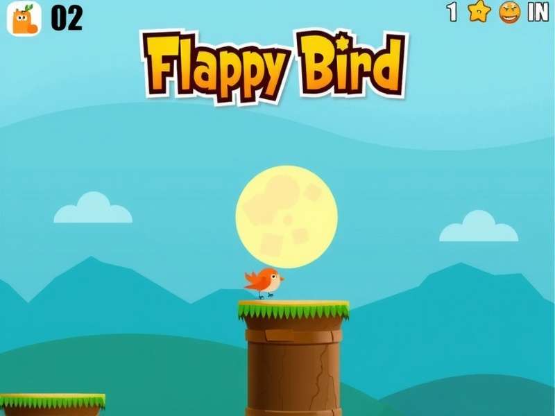 Modern smartphone playing Flappy Bird with finger tap visualization