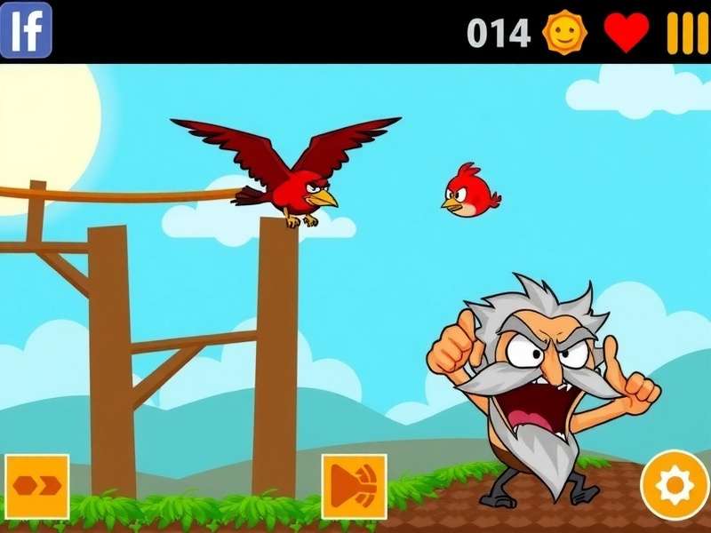 Angry Grandpa reacting intensely while playing Flappy Bird on a mobile phone