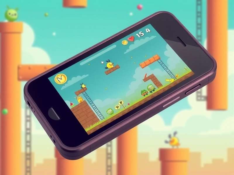 Collection of authentic mobile devices with original Flappy Bird game pre-installed