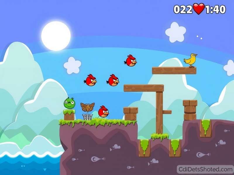 Flappy Bird gameplay screenshot showing the bird navigating between green pipes