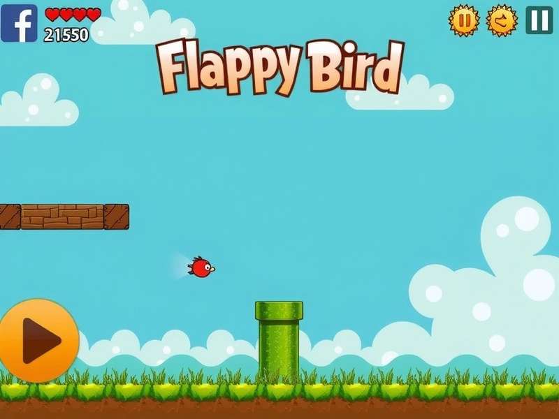 Close-up of a smartphone displaying the iconic Flappy Bird game on Google Play Store