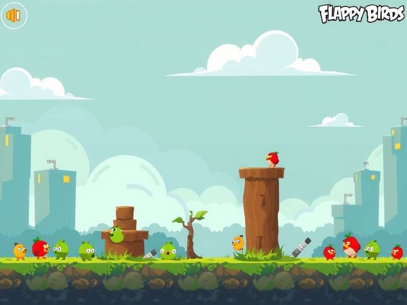 Evolution of Flappy Bird background designs from 2013 to present