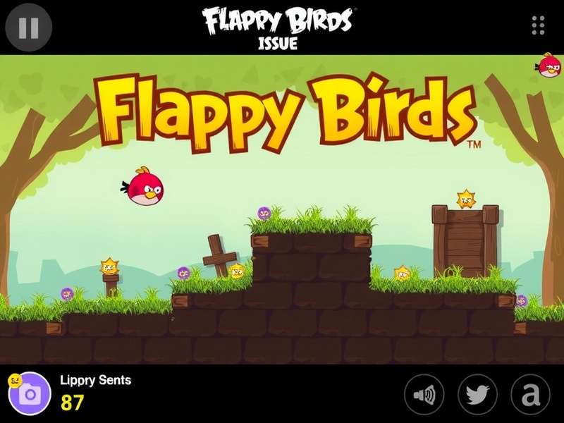 Flappy Bird gameplay showing a collision issue