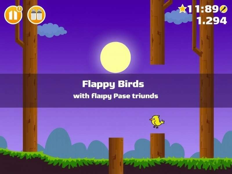 Flappy Bird Unity gameplay screenshot on mobile device