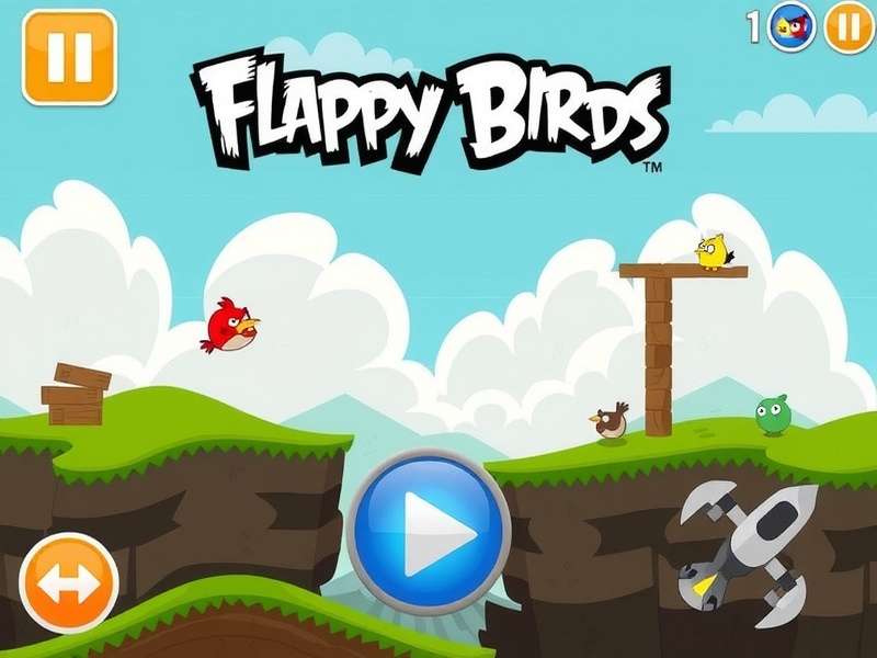 Flappy Bird Gameplay Screenshot showing the iconic bird between green pipes