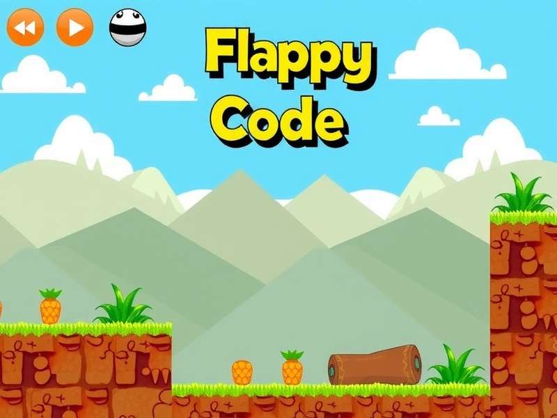 A detailed visual analysis of the core Flappy Bird game code showing collision detection and physics loops