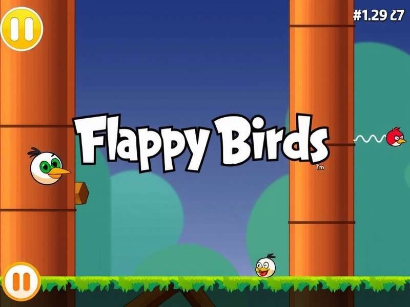 Flappy Bird Gameplay on Mobile Screen