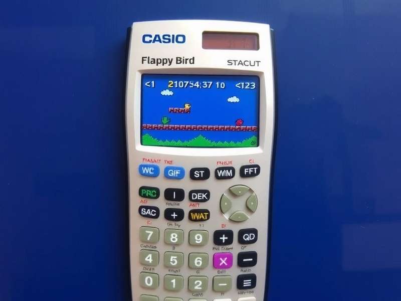 High score screen on Casio calculator showing a score of 47