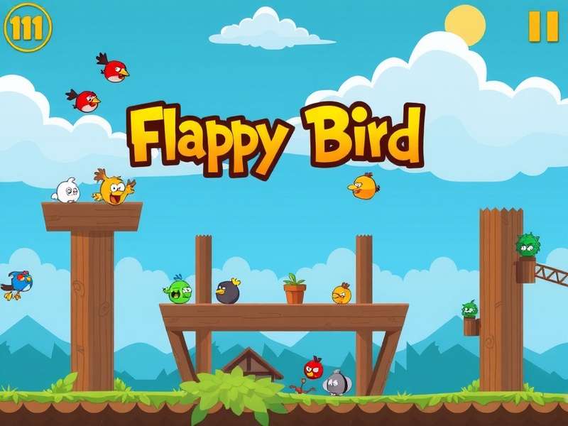 Flappy Bird game screenshot with sound wave visualization