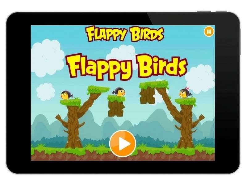 Flappy Bird gameplay screenshot showing the bird flying between green pipes