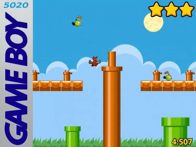 Flappy Bird Game Boy Edition Gameplay Screenshot