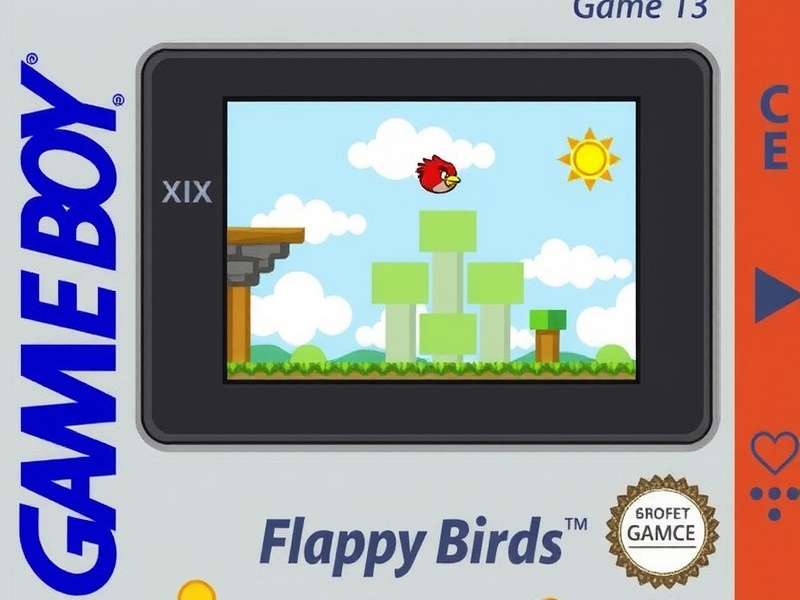 Animated GIF of Flappy Bird Game Boy sprite in action