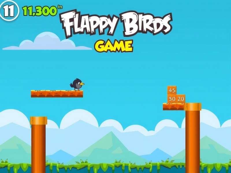 Flappy Bird gameplay screenshot showing the bird navigating between green pipes