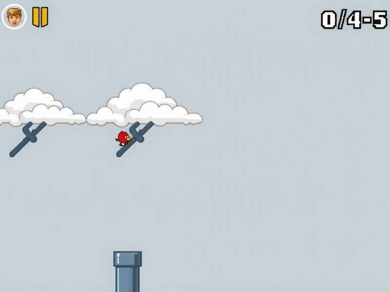 Detailed close-up of Flappy Bird sprite showing pixel art design