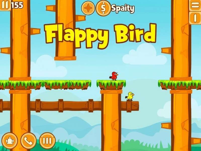Flappy Bird Physics Engine Diagram showing gravity and collision detection