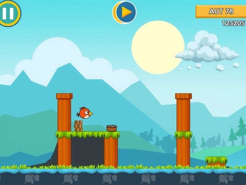 Flappy Bird game pipes illustration