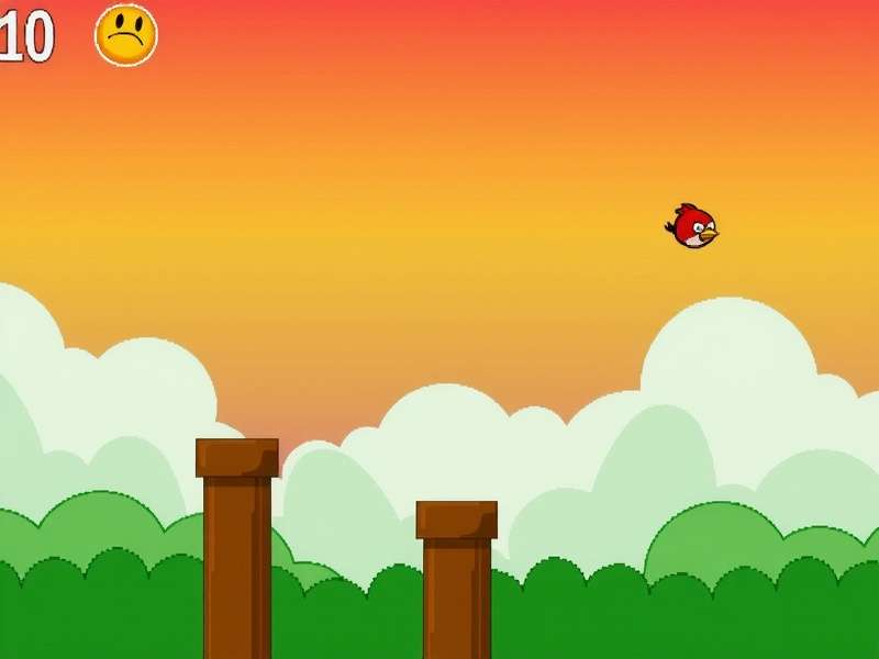 Close-up of game controller and screen showing Flappy Bird gameplay