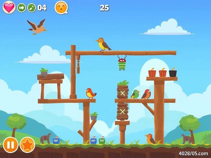 Vintage arcade game cabinet with a bird-themed game on screen