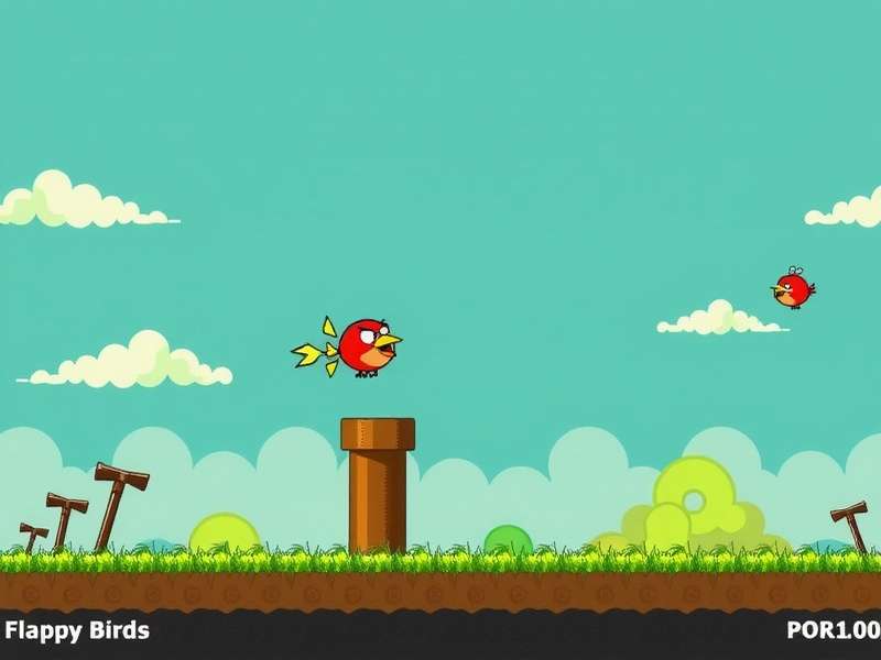 Flappy Bird character and pipe obstacles design