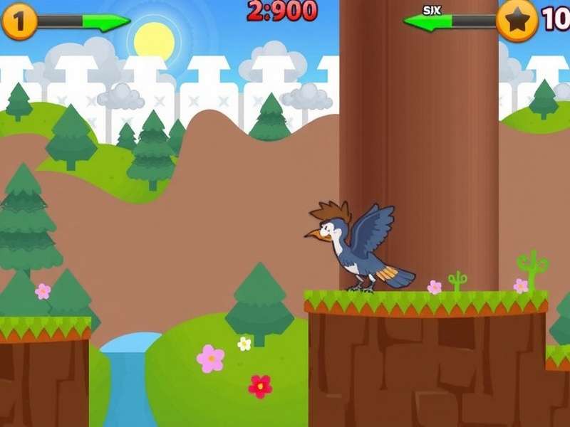 Close-up of a smartphone displaying the iconic Flappy Bird gameplay with the bird between pipes