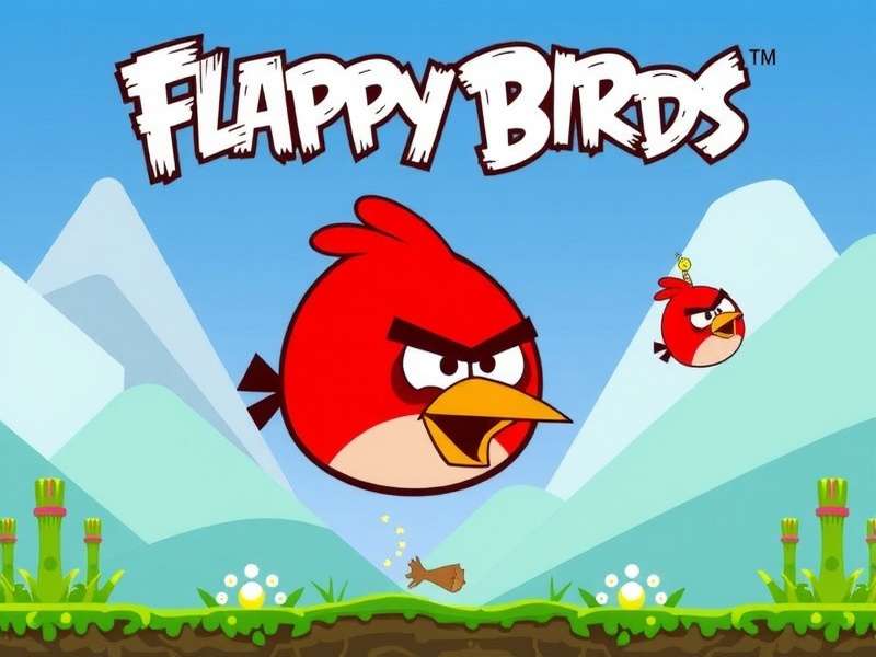 Concept art for Flappy Bird 2 showing evolved bird design and new obstacle types