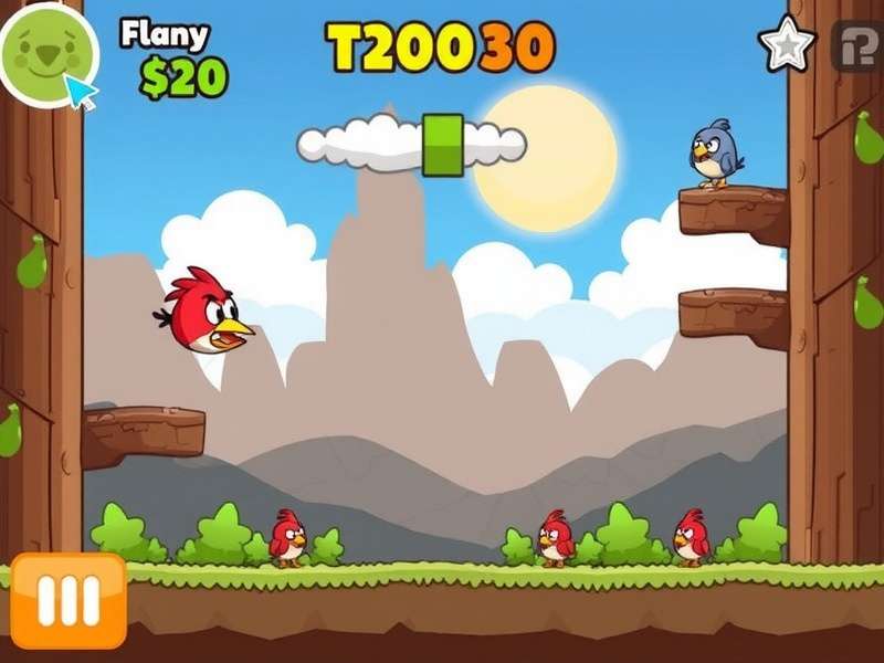 Flappy Bird Scratch game scene with a bird and green pipes on a blue background