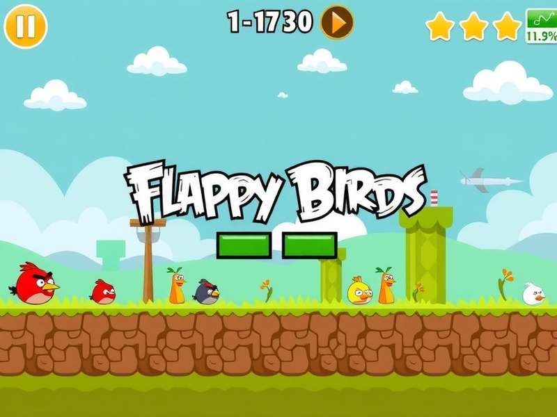 Flappy Bird yellow bird flying through green pipes — iconic mobile game screenshot