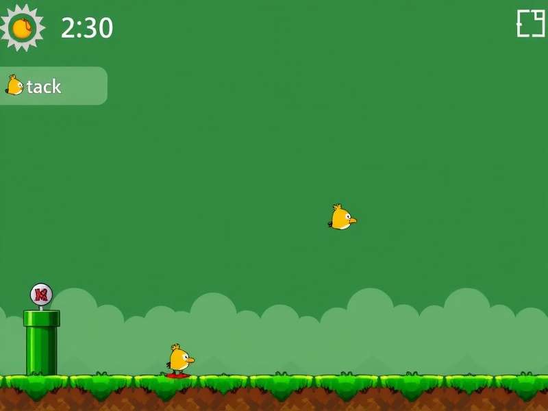 Flappy Bird game flying through green pipes – India fan art