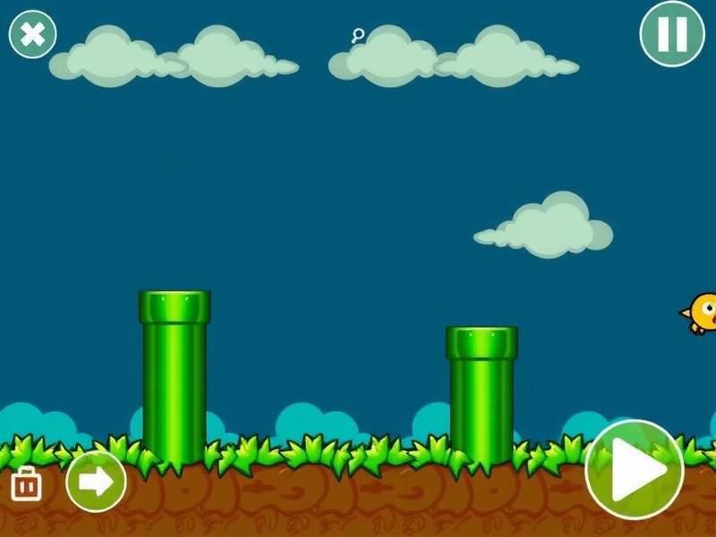 Flappy Bird IO gameplay on mobile with colourful pipes and score display