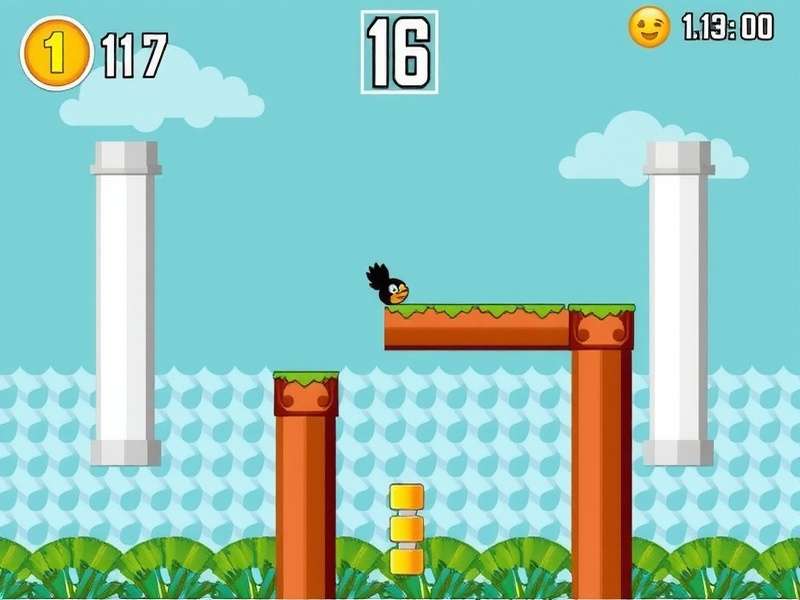 Flappy Bird Remake Apk gameplay screenshot showing pipes and bird