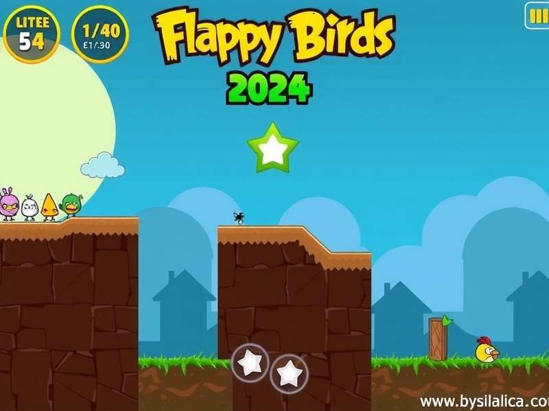 Flappy Bird 2024 gameplay screenshot showing new vibrant graphics and the iconic bird navigating through green pipes