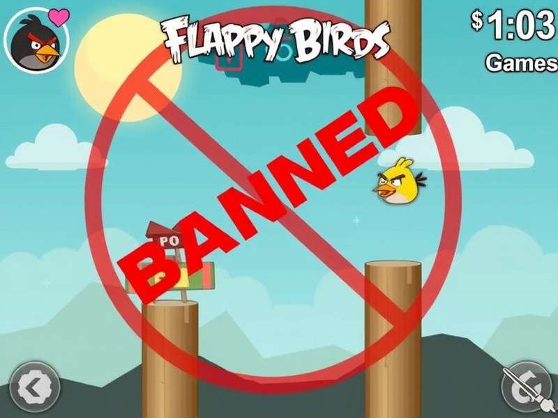 Flappy Bird Game Banned global impact infographic showing download stats and clone surge